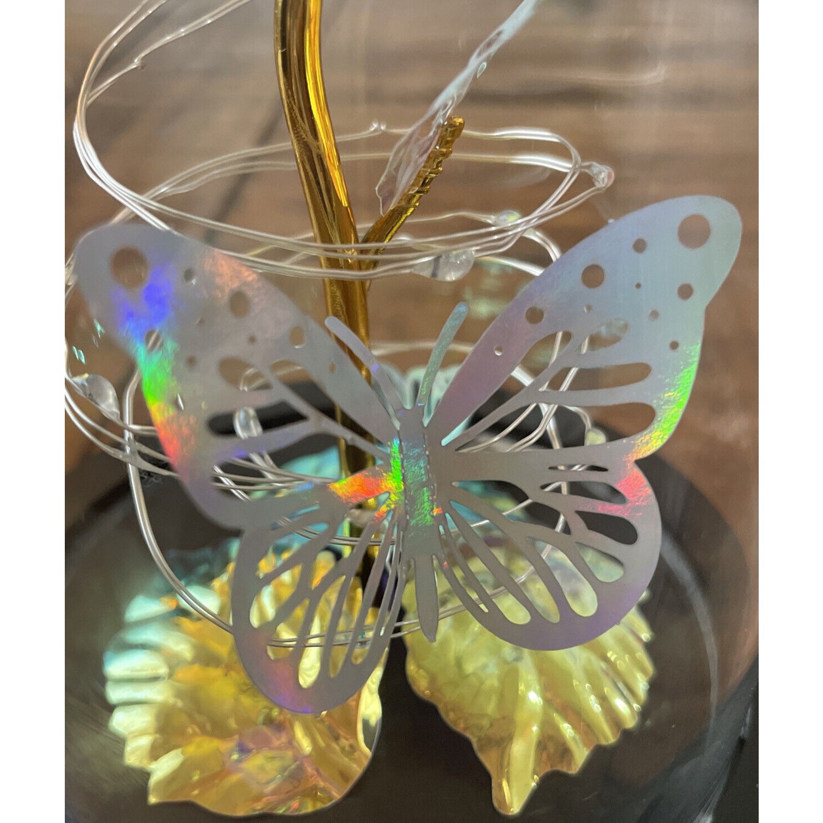 Best Wishes “Love Forever” Rose Flower In Glass LED Light Mother’s Day, Gift ❤️