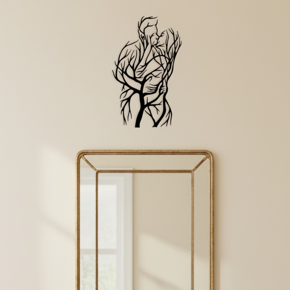Intriguing Metal Tree Wall Art Sculpture Abstract Home Decor, Stylish Ornament
