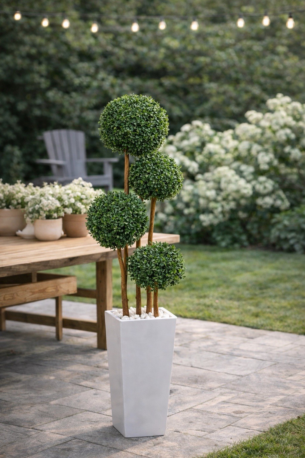 4’ Boxwood Topiary Artificial Tree in Planter (Indoor/Outdoor)