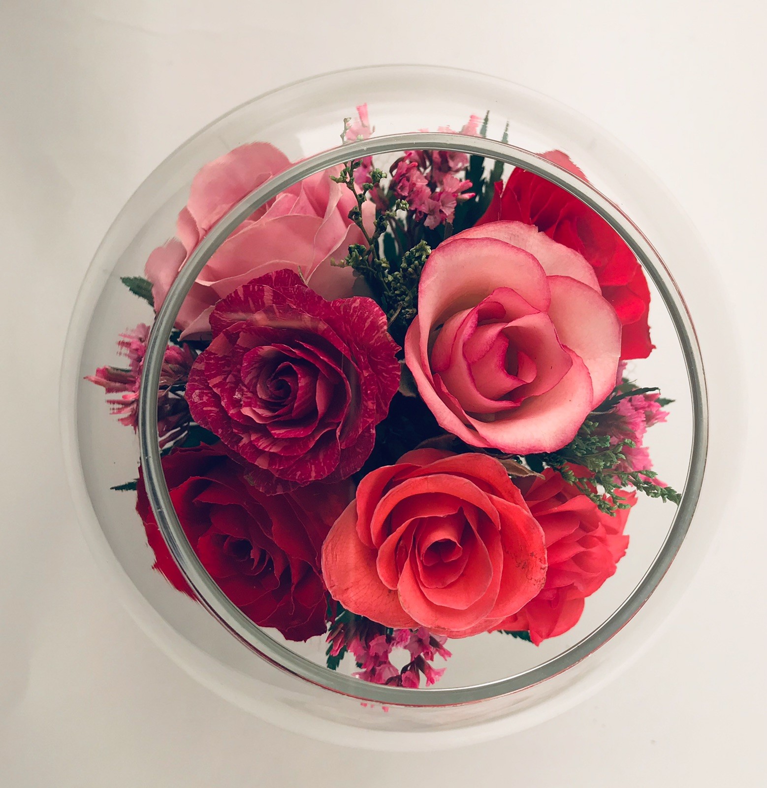Last Forever Roses Bouquet Preserved In Fancy Glass Jar. Perfect Gift.