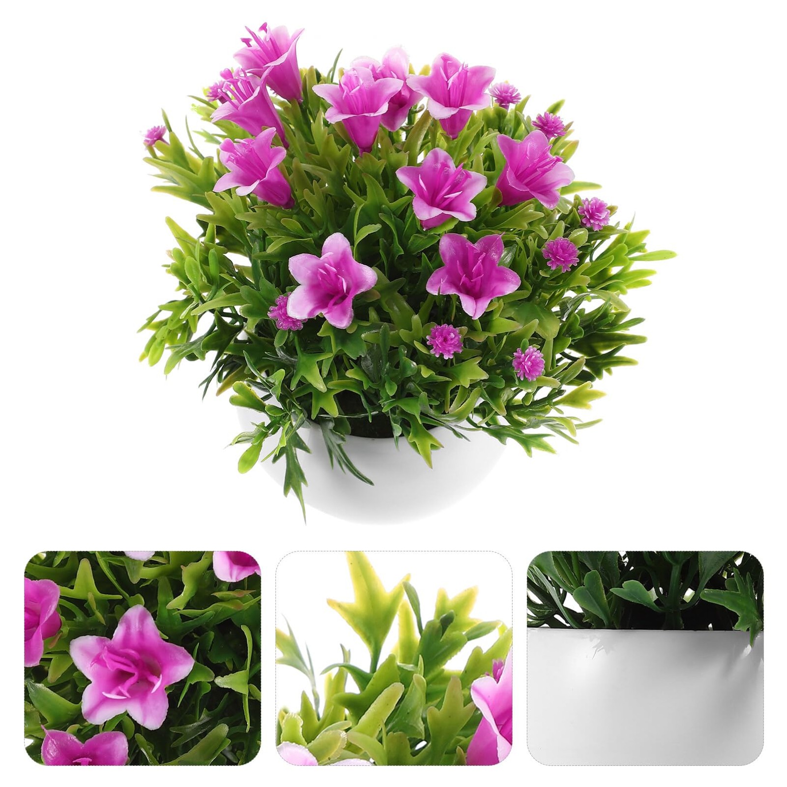 Artificial Potted Flowers Faux Bouquet Ornament Home Office Desktop Greenery