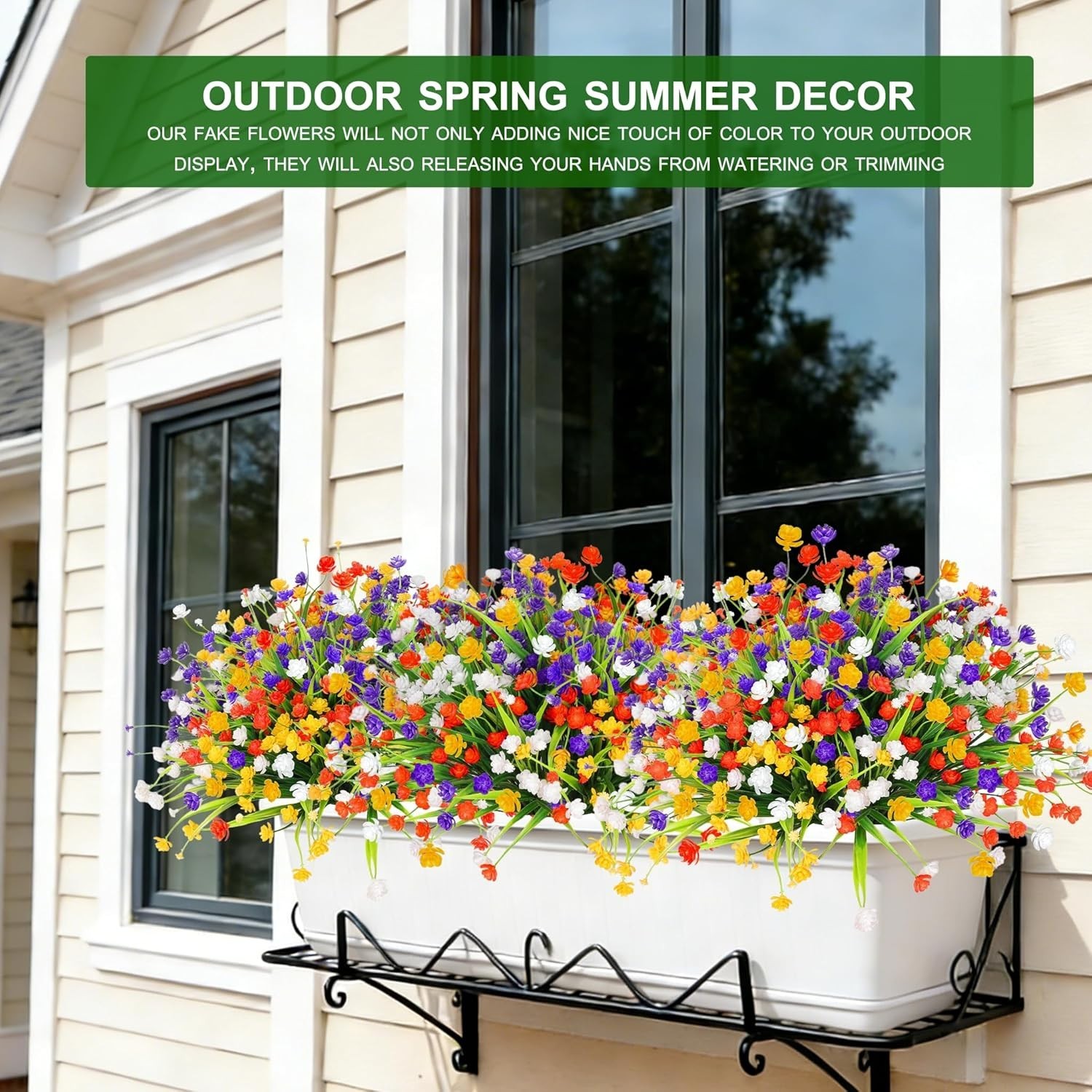 Eco-Friendly 20 Bundles Colorful Artificial Flowers for Stunning Decor Touch