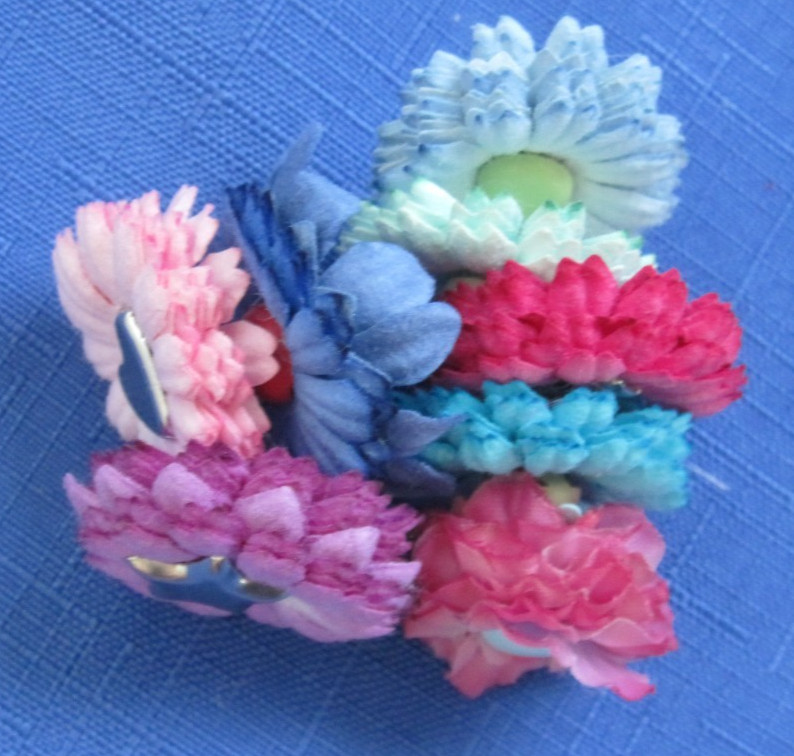 #8 Lot-44 Medium Layers Used Mulberry Flower Petals 1-3″ Brads Multiple Colors