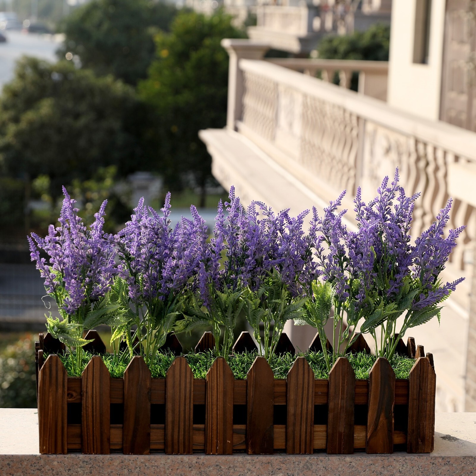 Lavender Artificial Flowers Bulk Stems Purple Real-Touch Faux Bouquet, 8pcs