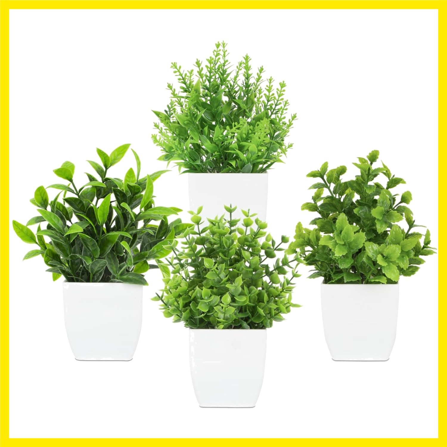 4 Pack Small Fake Plants Mini Artificial Plants for Table Desk Decor | Potted…