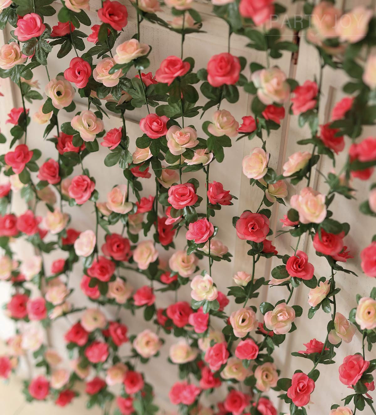 5pcs 41′ Garland Rose Vine Artificial Flowers Hanging Baskets Wedding Arch Decor