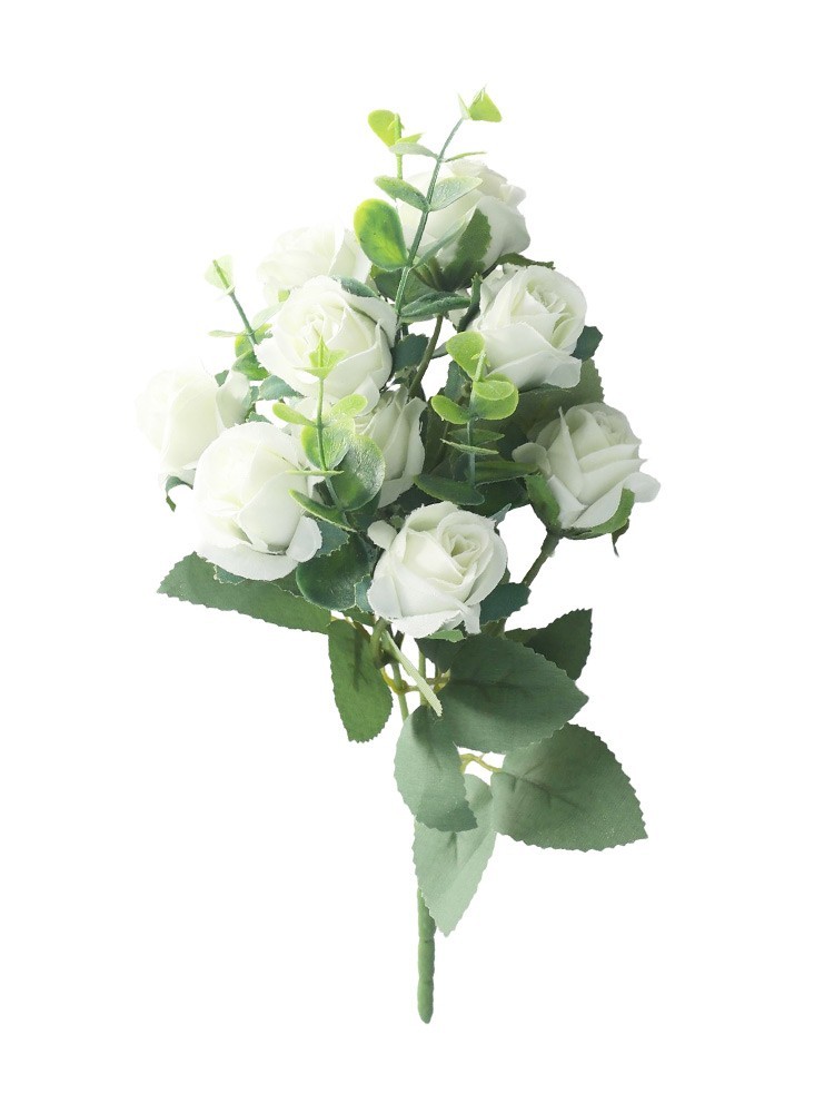 Realistic Silk Bouquet for Wedding Decor 10 Heads Artificial Flowers