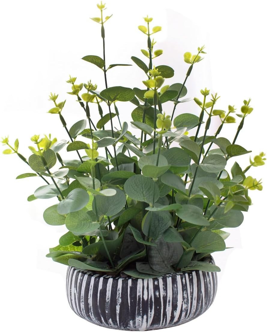 9.5″ Artificial Plants with Olive Leaves Real Looking Faux Plants Fake Greenery