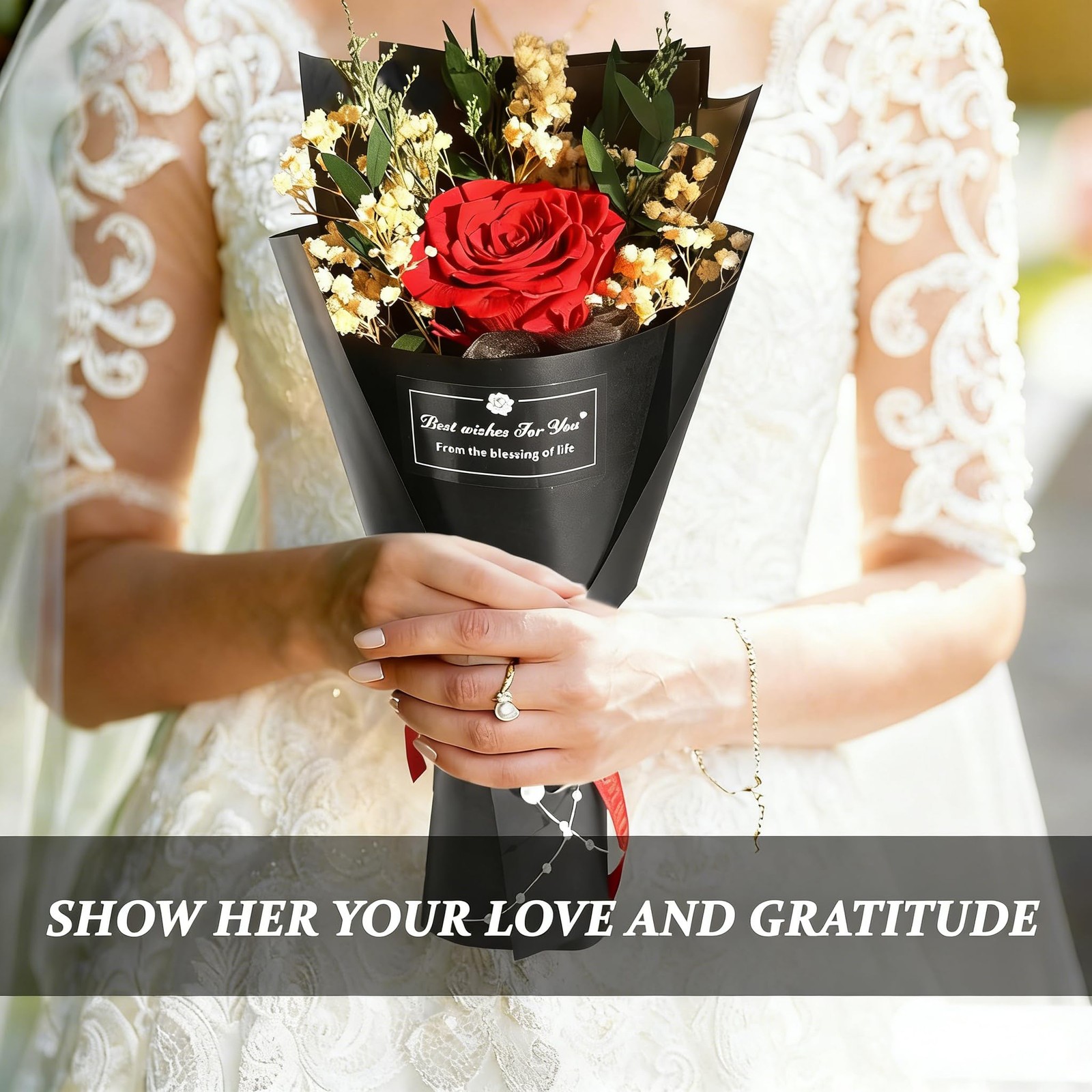 Real Preserved Red Forever Flower Roses Gift Box Valentines Day Anniversary