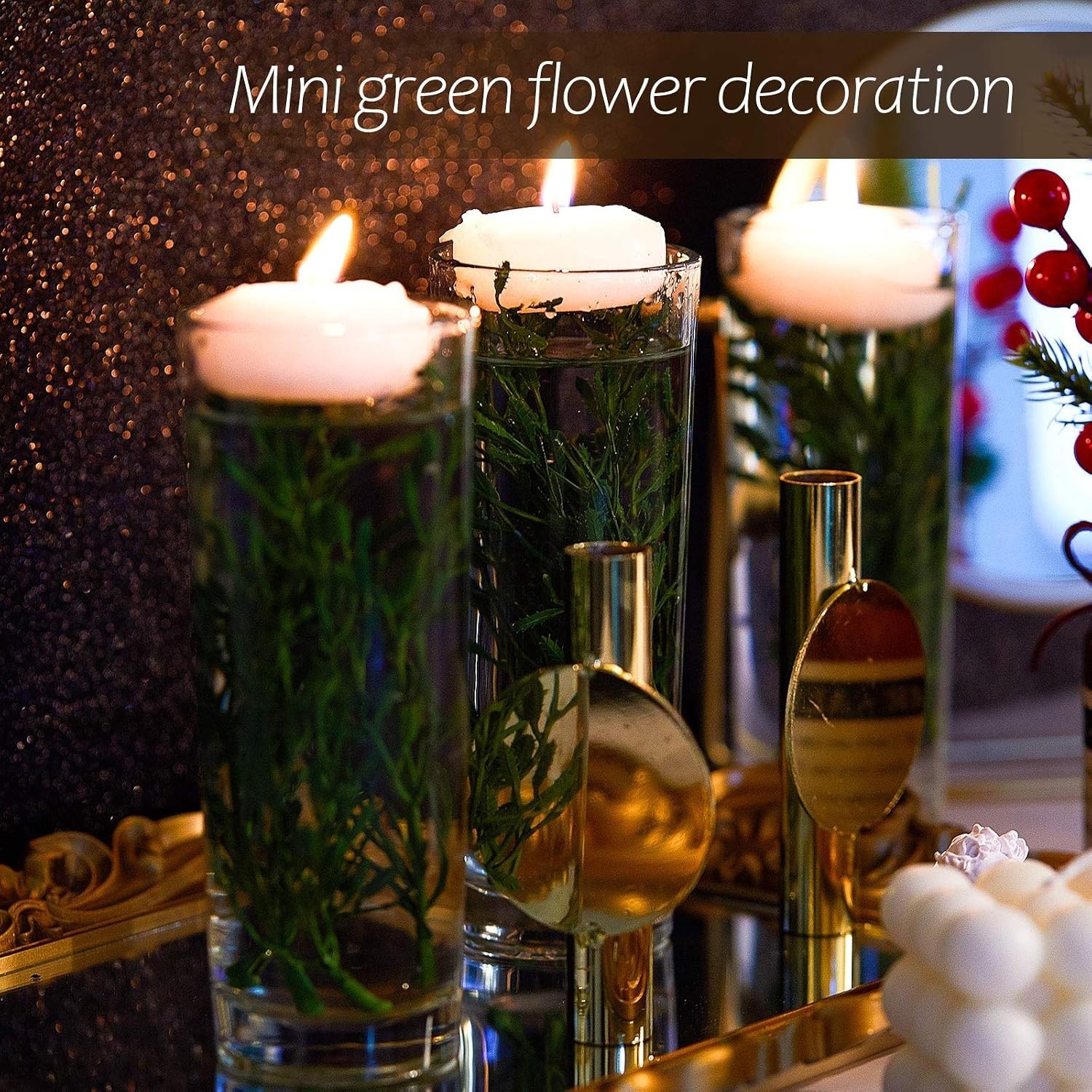 Bright and Shiny Faux Flower Vase Fillers – 50 Pcs for Stunning Centerpieces