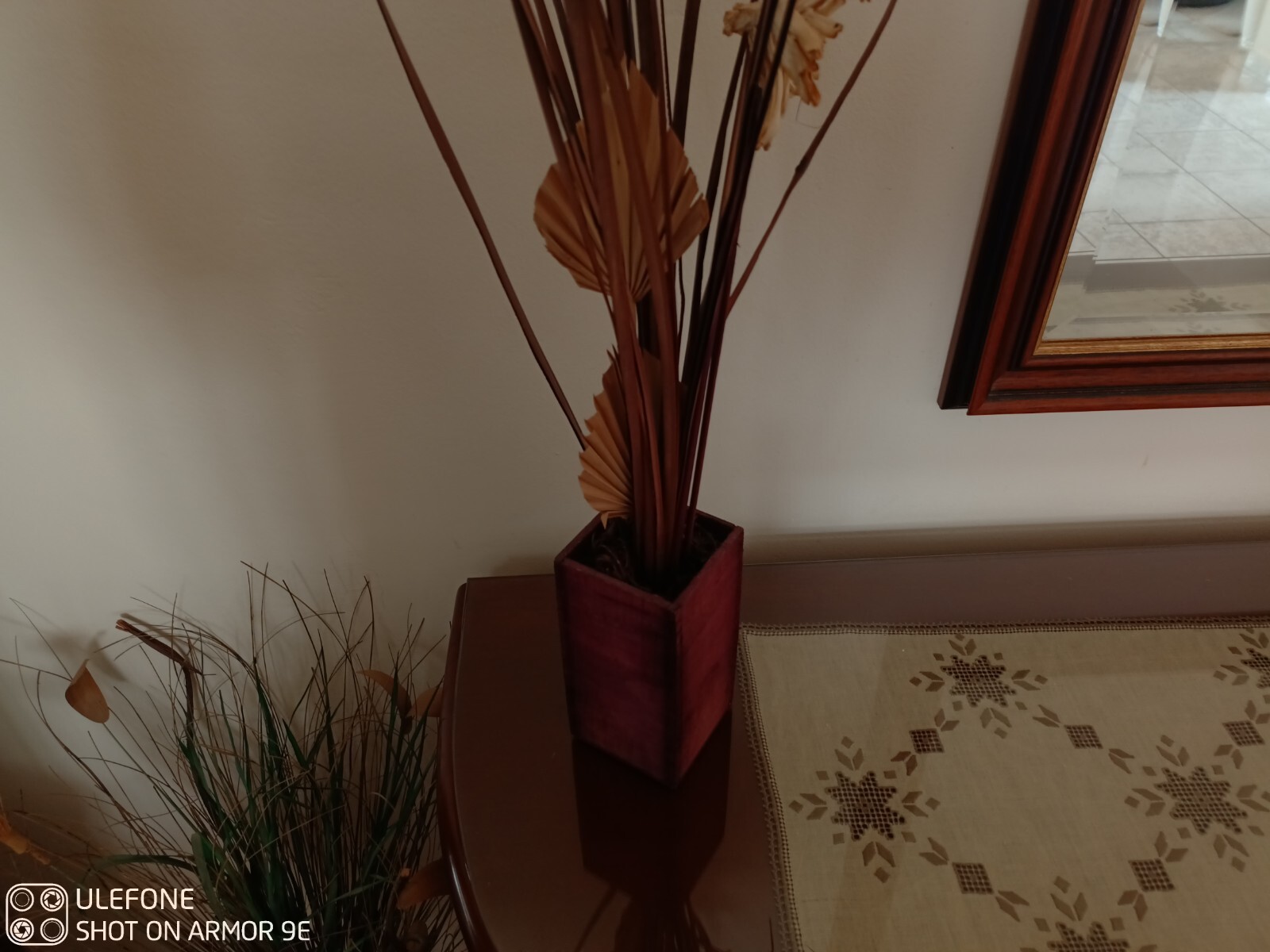 WOW Decorative Wooden Box Pot Vase Planter Dried Flowers, Handmade Home Decor