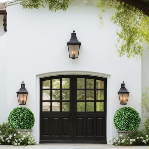 Artificial Plant Topiary Ball 4 Layers Garden Spheres Boxwood 9 Inches 2 Green