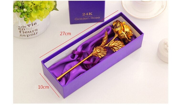 24K Gold Foil Flor rosa LED Galaxy Mother’s de la madre Valentine’s Day Gift2020