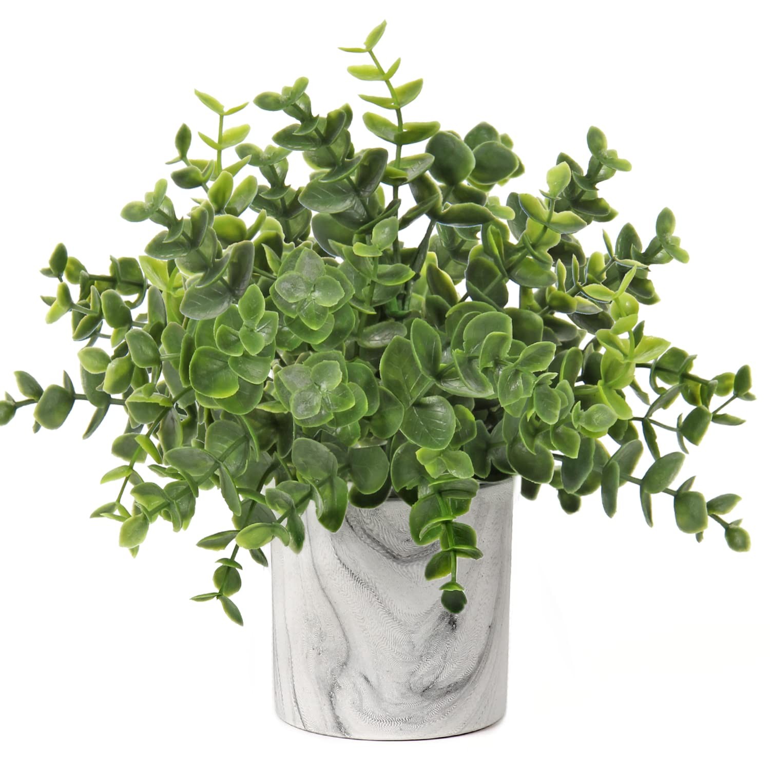 Hollyone Faux Plants Indoor Artificial Mini Potted Plants Plastic Green Plant…
