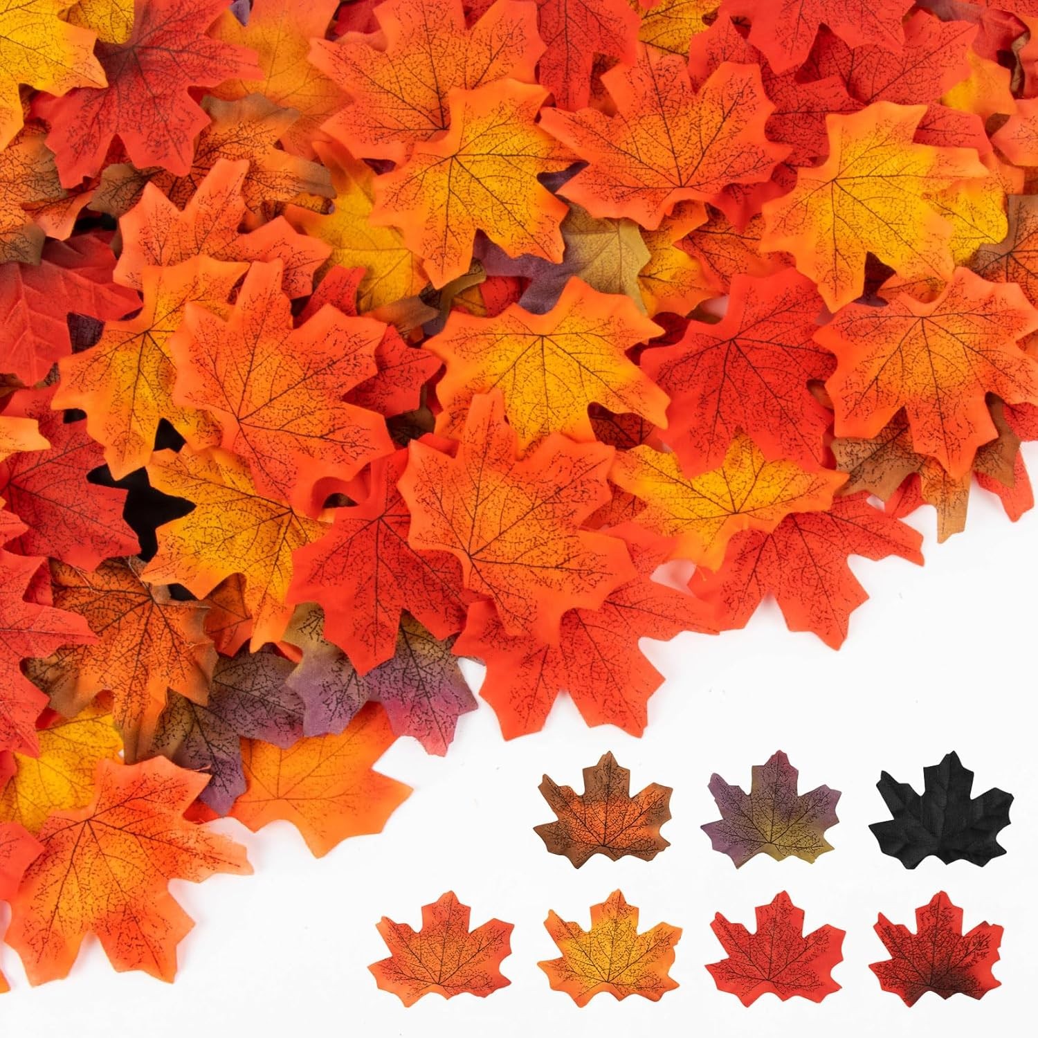 350PCS Fall Maple Leaves – Autumn Fall Maple Leaf Garland Hojas De Otoño Para De
