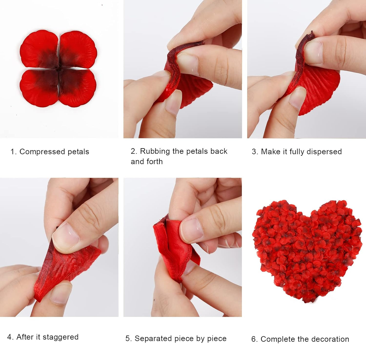 Ouddy Decor 5000 Pcs Rose Petals Artificial Flower for Valentine’S Wedding Decor