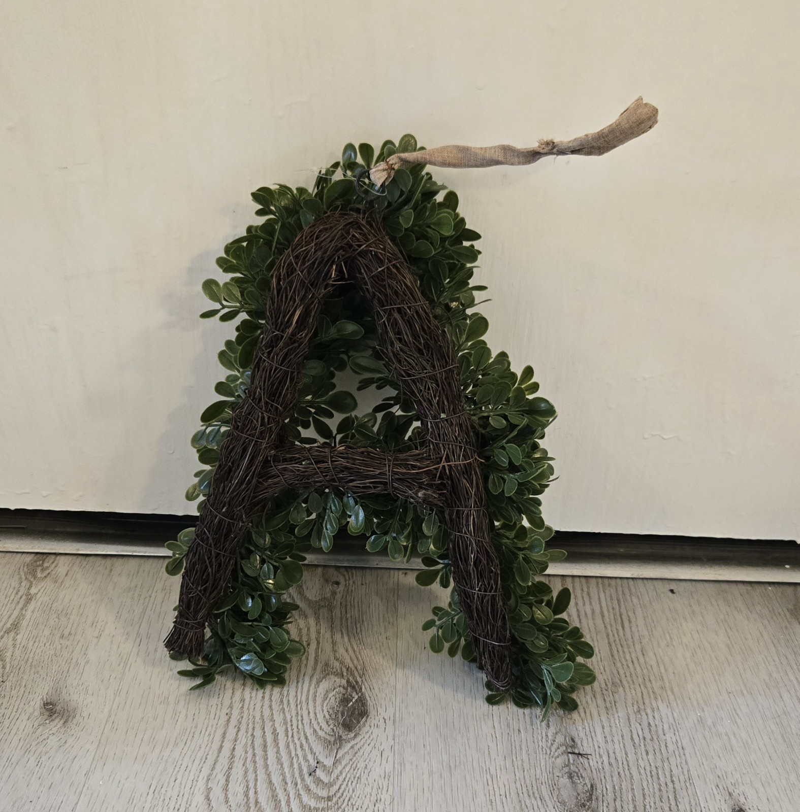 Artificial Boxwood Letter A Wreath