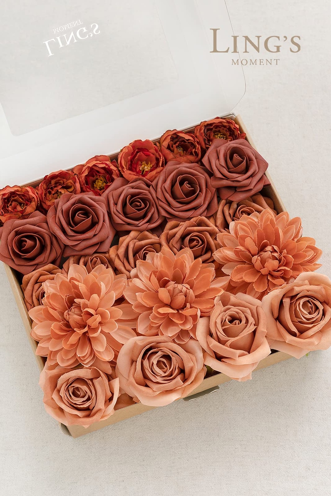 Ling’s Moment Burnt Orange & Terracotta Artificial Flowers