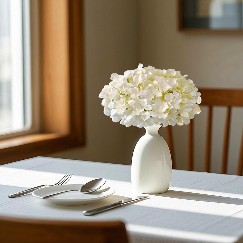 Hydrangea Artificial Flowers, 20 Pcs Champagne Hydrangea Artificial Flowers B…