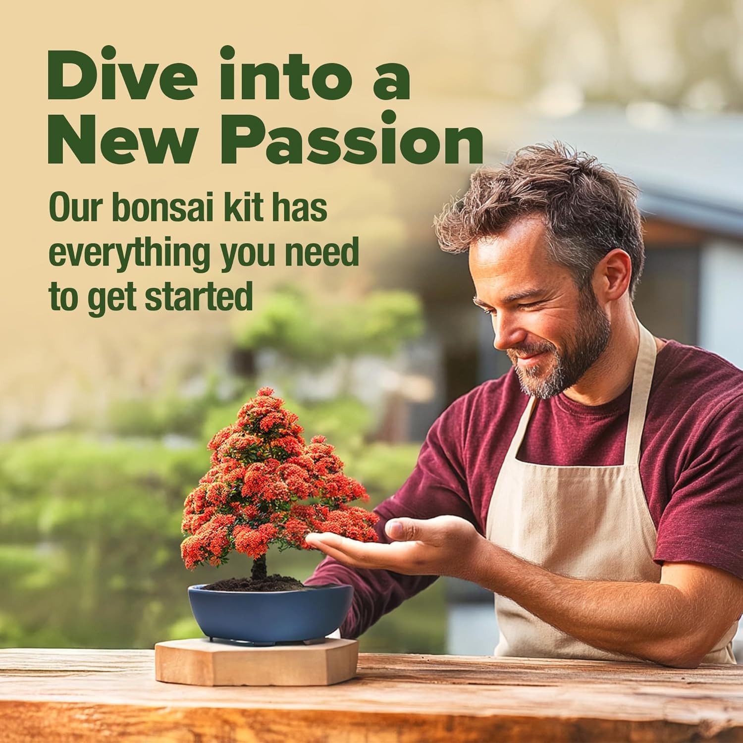 HOME GROWN 𝗨𝗦𝗔 Bonsai Tree Kit – 6 Heirloom Varieties Master