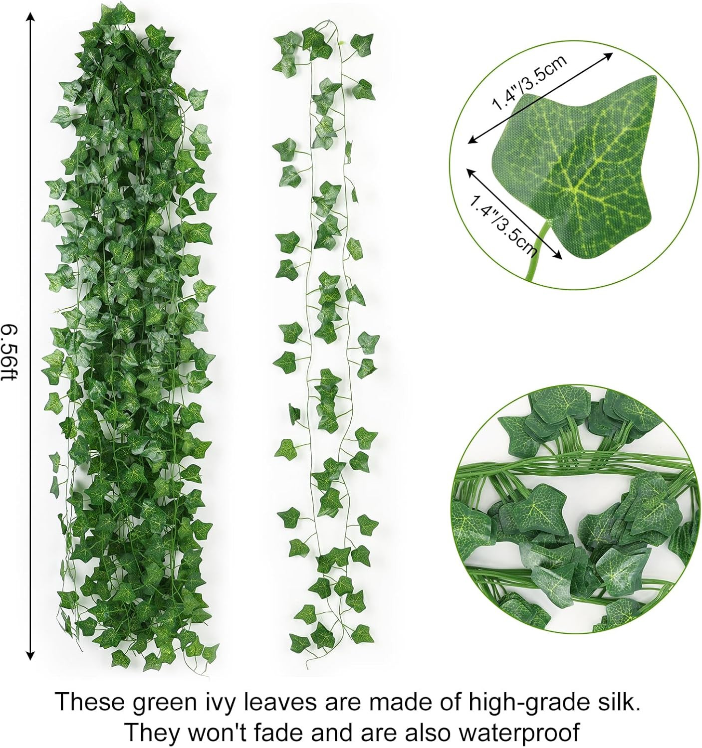 Fake Ivy for Room Decor 12Pcs Fake Vines Greenery Garland Wall Decor