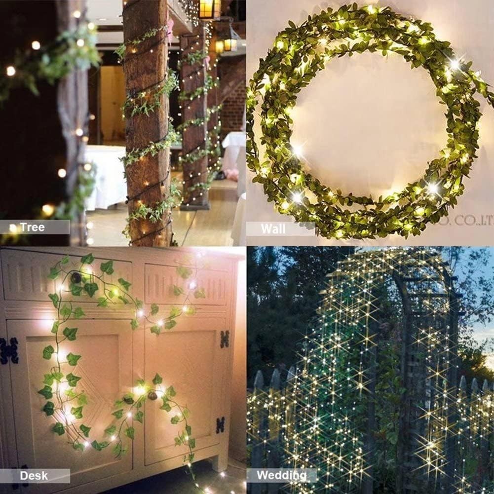 168 FT Artificial Ivy Garlands with 400 LED Lights for Stunning Decor