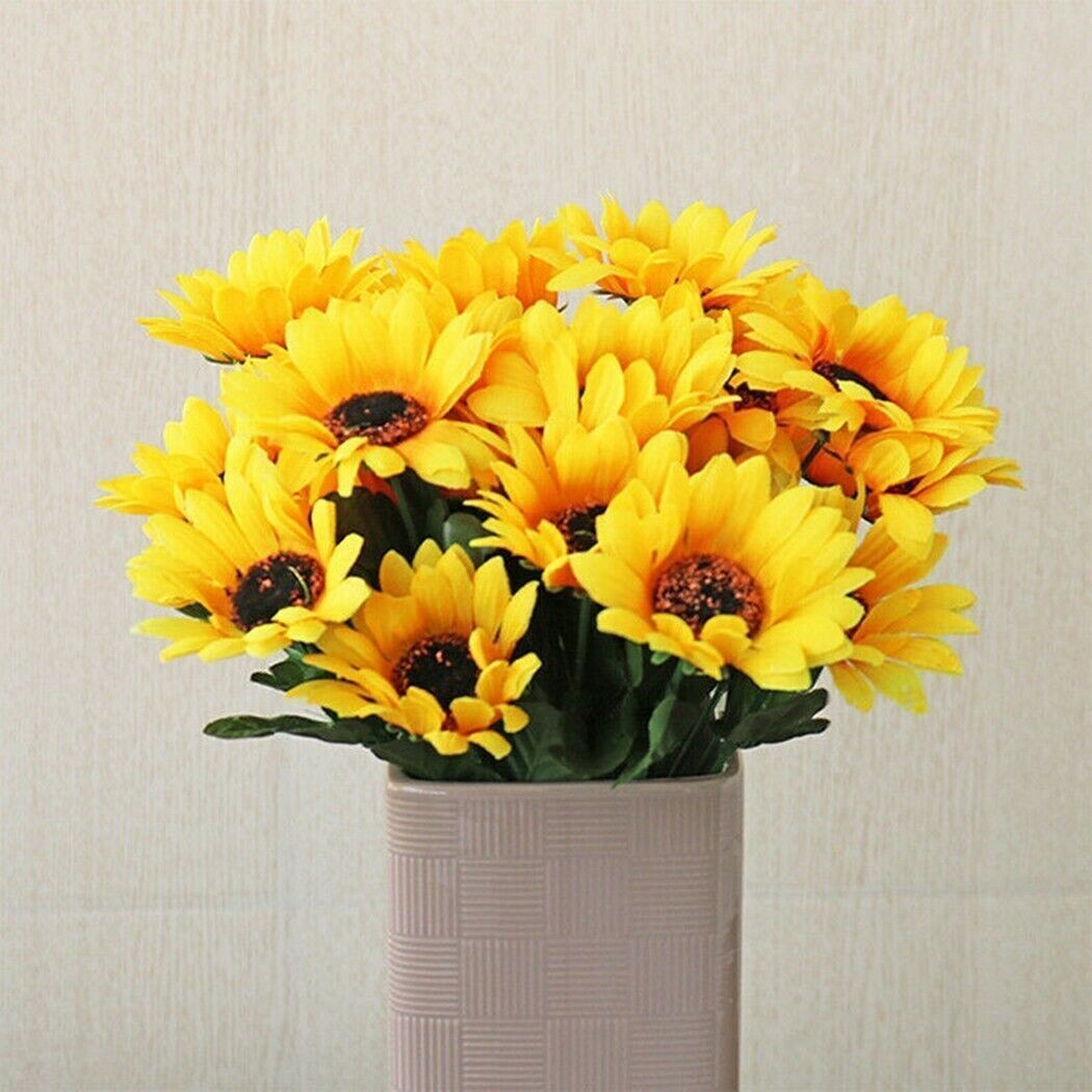 Artificial Silk Sunflower Bouquet 13 Heads Fake Flowers Home Party Decor
