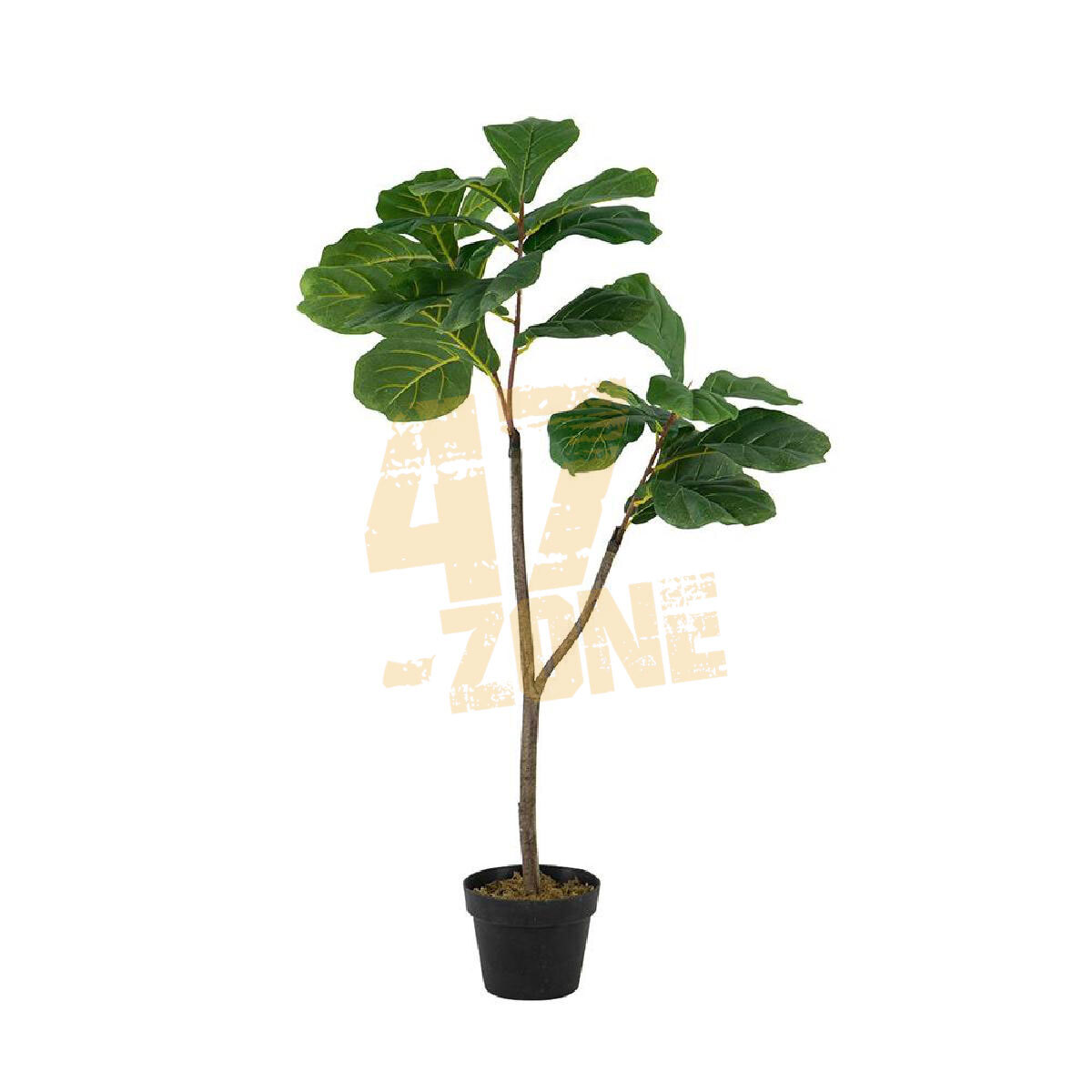 Faux Potted Fiddle Leaf Tree Green Artifical Garden Indoor Outdoor Plant Decor
