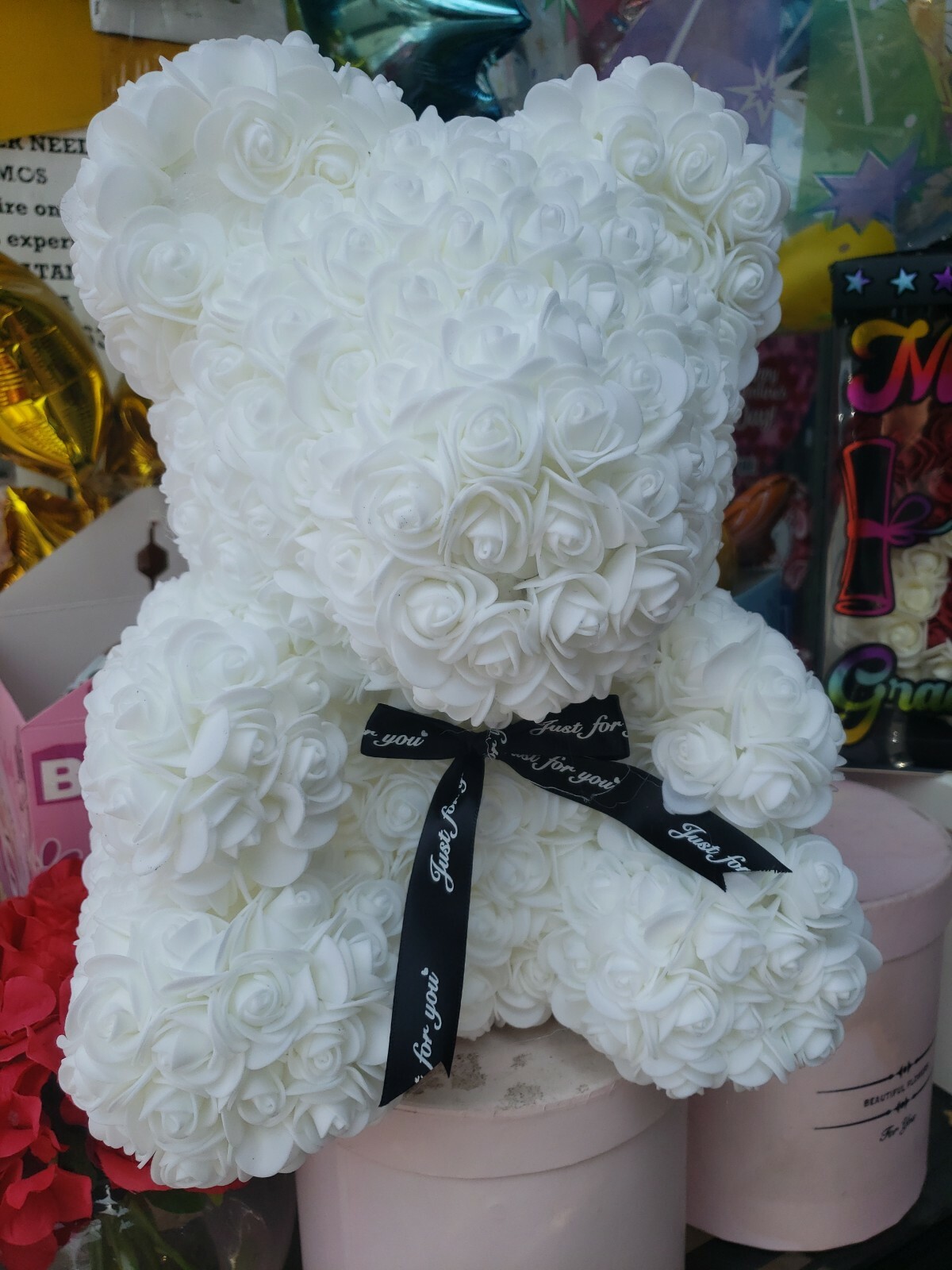 Large 16 Inch Rose Bear | Flower Teddy Bear Gift Set | Luxury Rose Bear |