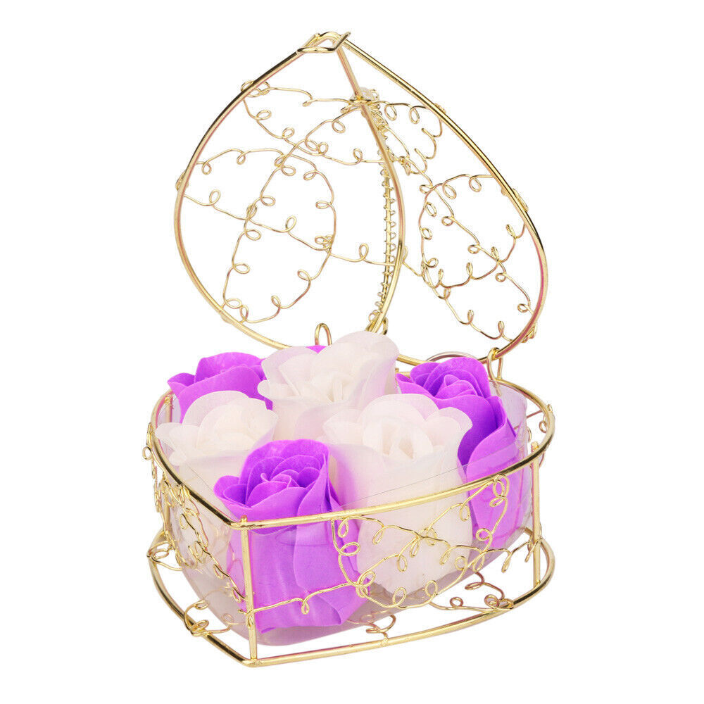 Heart Scented Petal Rose Soap Flower Wedding Decoration Gift Box Valentines Day