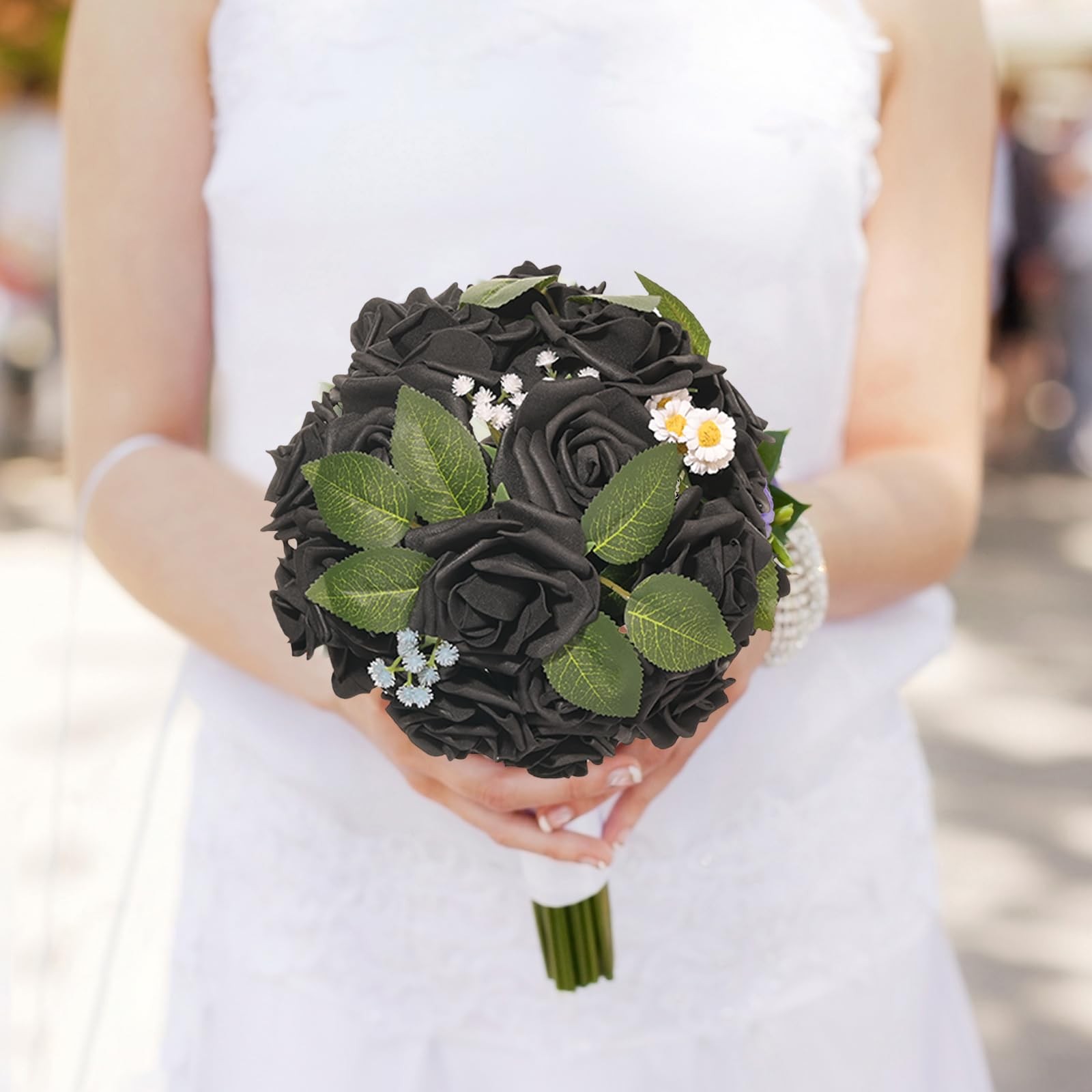 Artificial Flowers Fake Roses Faux Peony Foam Gardenia Combo for DIY Wedding …