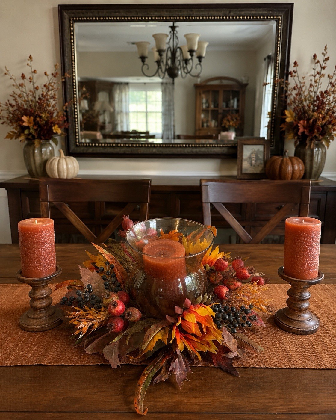 Flower Arrangements Centerpiece With Candle