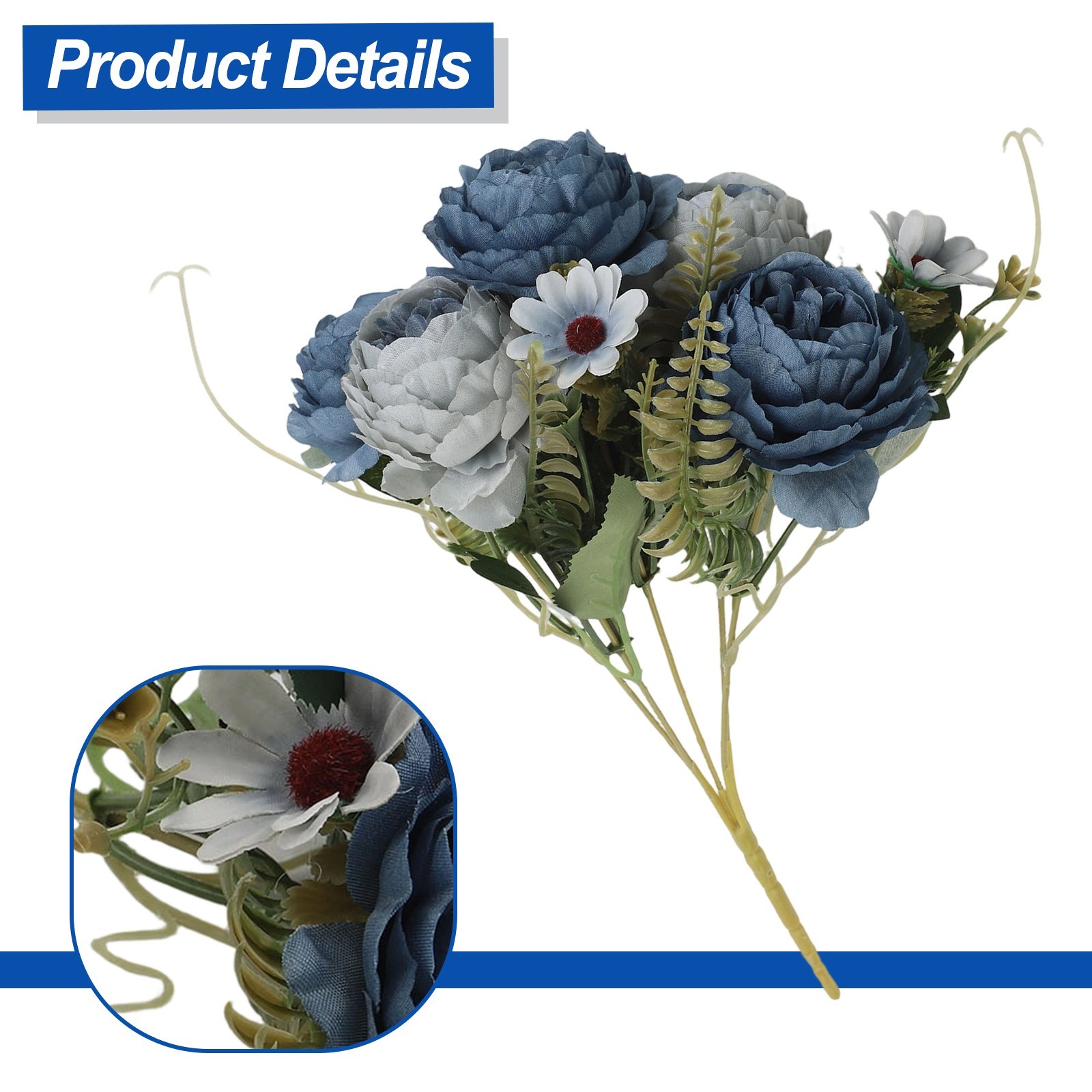 Elegant Faux Floral Bouquet Peony Rose Arrangement for Stylish Centerpieces