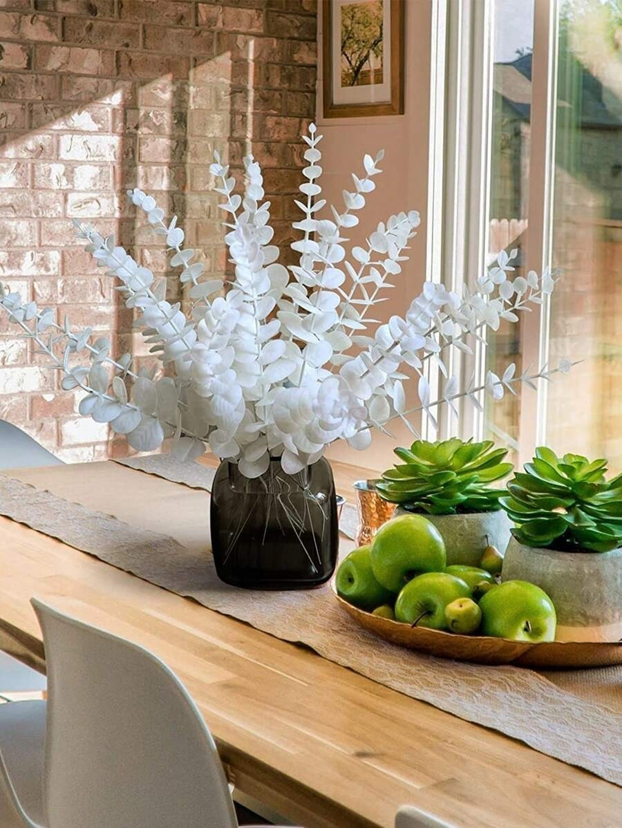 Artificial Eucalyptus Stems Faux Greenery Wedding Bouquet Home Decor Plant