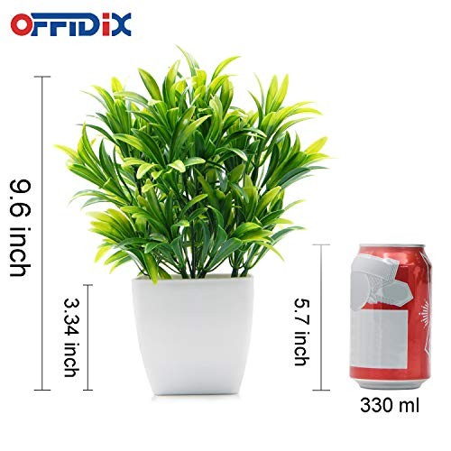 Faux Plants Mini Potted Plastic Fake Green Plant Artificial A-light Green