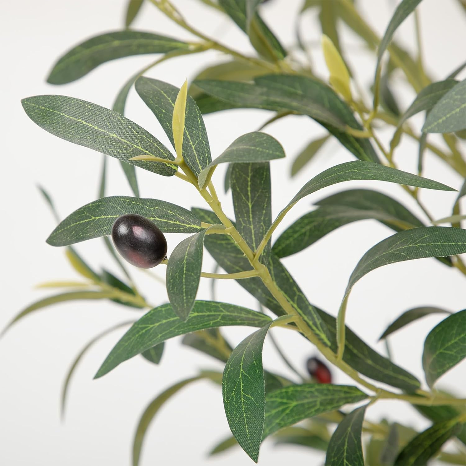 8Ft Realistic Faux Olive Tree with Fruits for Home & Office Decor