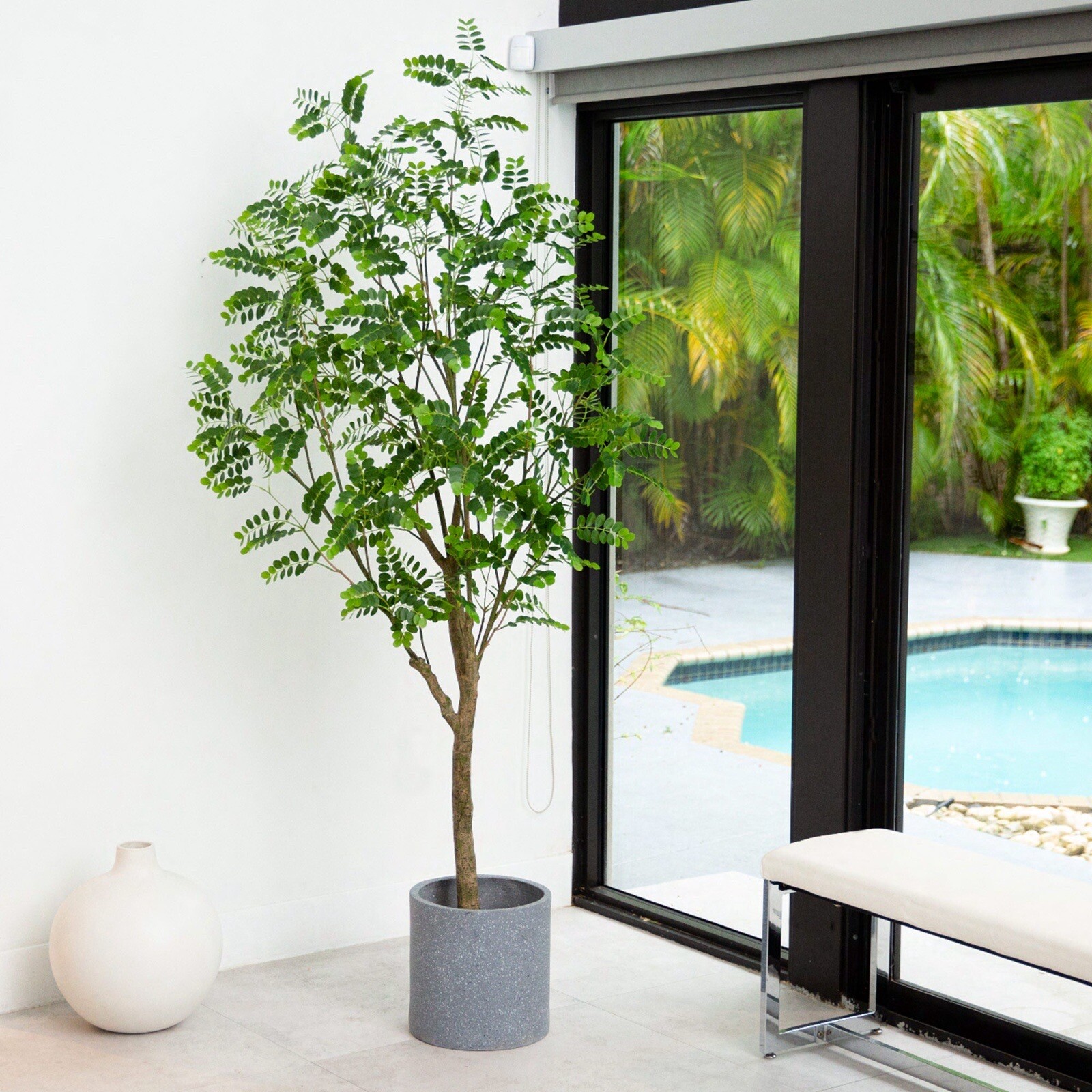 7′ Artificial Greco Citrus Tree with Real Touch Leaves Home Decor. Retail $329