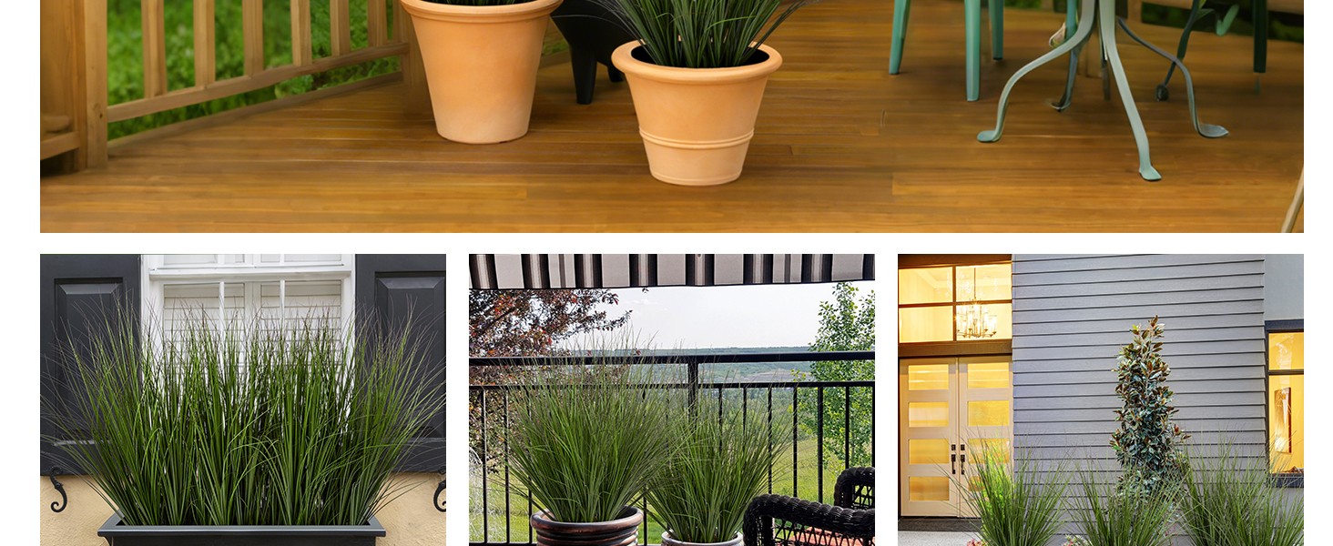 24PCS Fake Plants Artificial Wheat Grass Greenery Plastic Plants Fake Grass