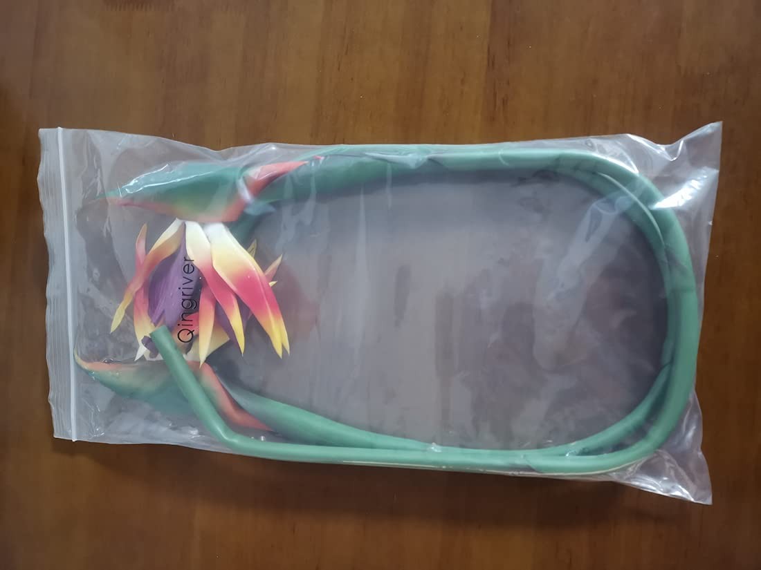 2 PCS 32 Inch Artificial Bird Of Paradise Flowers Plants Home Decor Orange