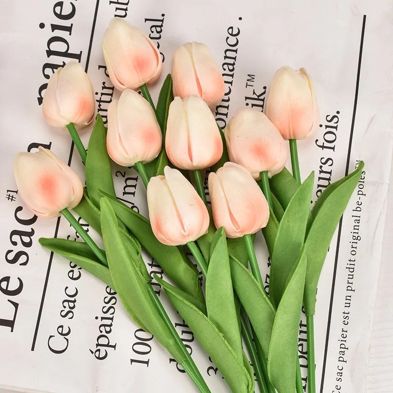 Real Touch Artificial Tulips Bridal Home Wedding Party Festival Decor USA-10 PCS