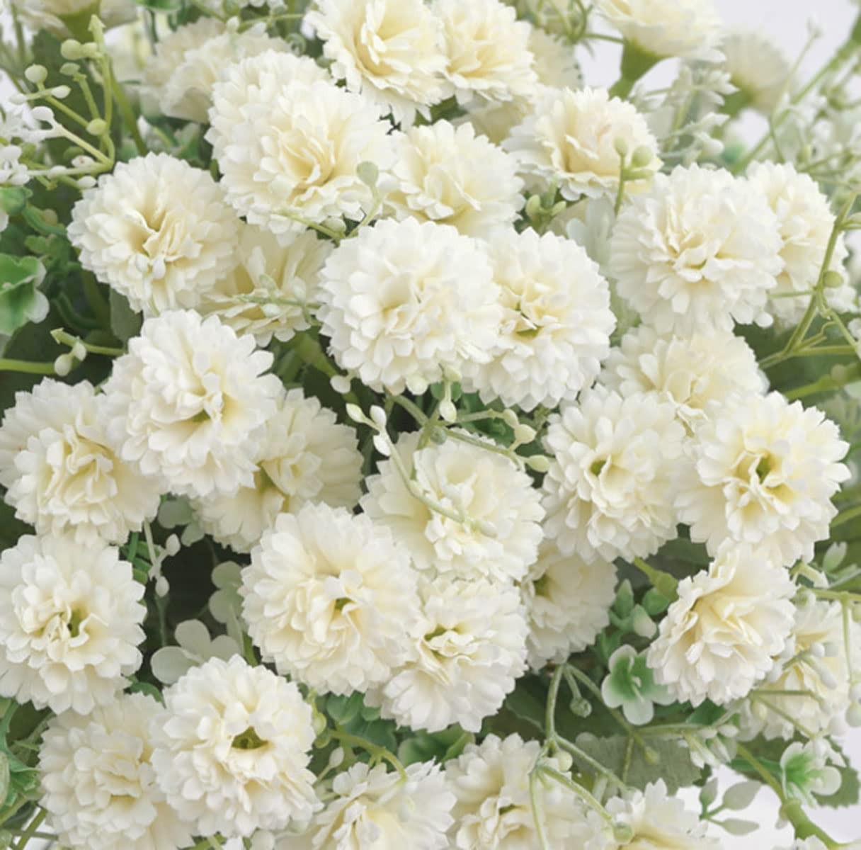 2pcs Small Carnation Artificial Flowers Bulk Fake Flower with Stems Silk Carn…
