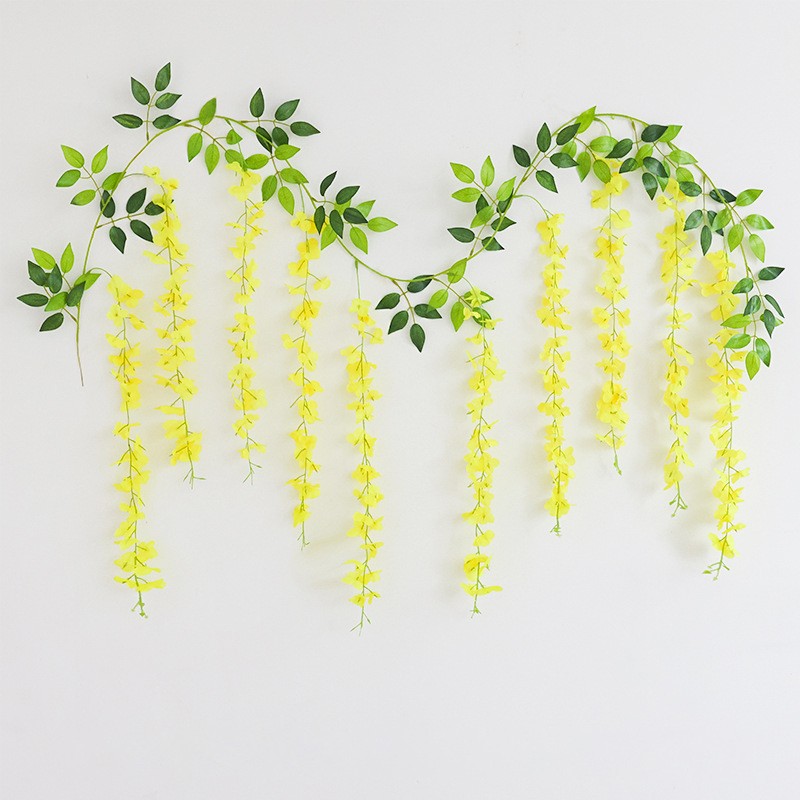 Artificial Rattan Fake Flower Strings Hanging Garland Outdoor Home Decoration