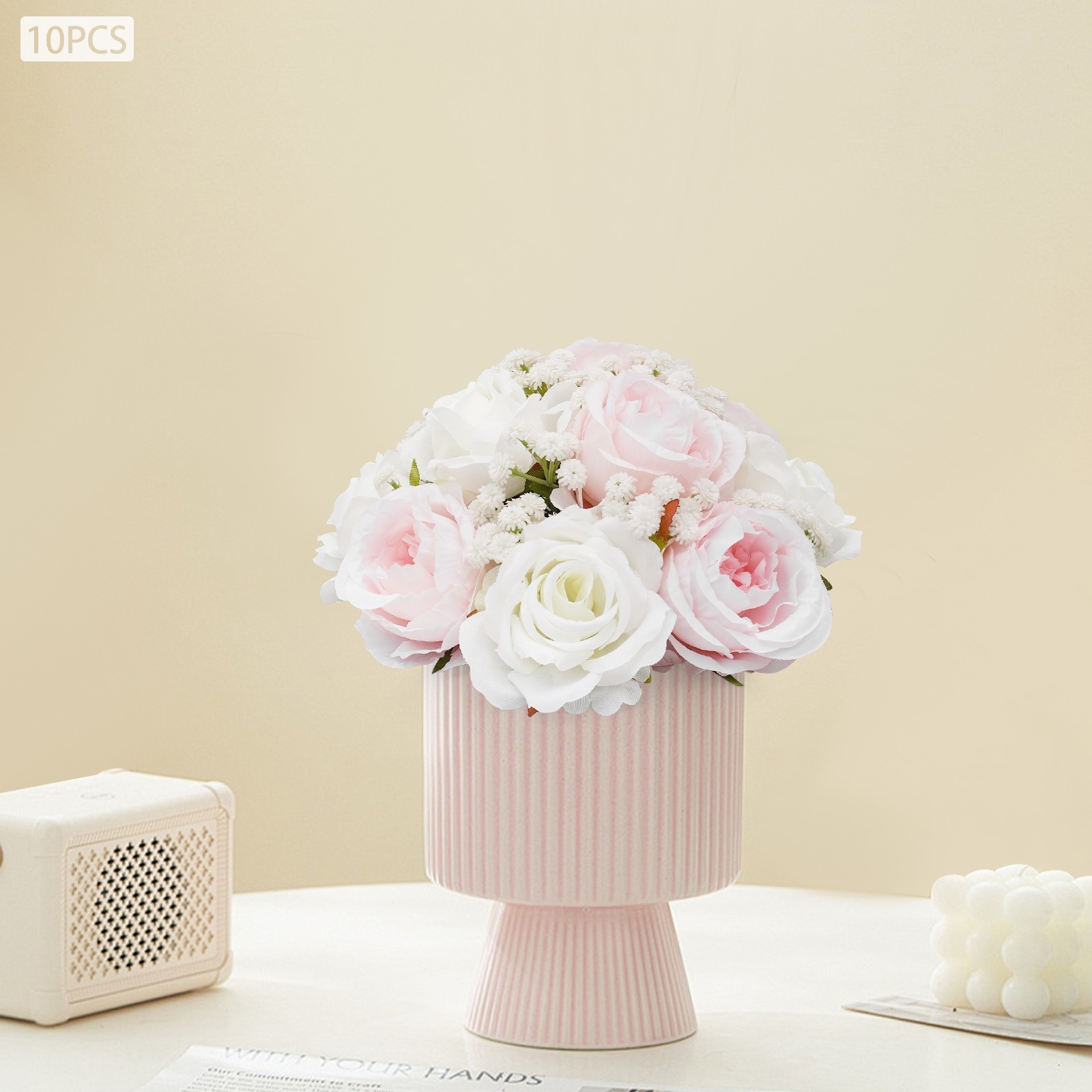 Wedding Flower Balls For Centerpieces 10Pcs Artificial Flower Ball Arrangement