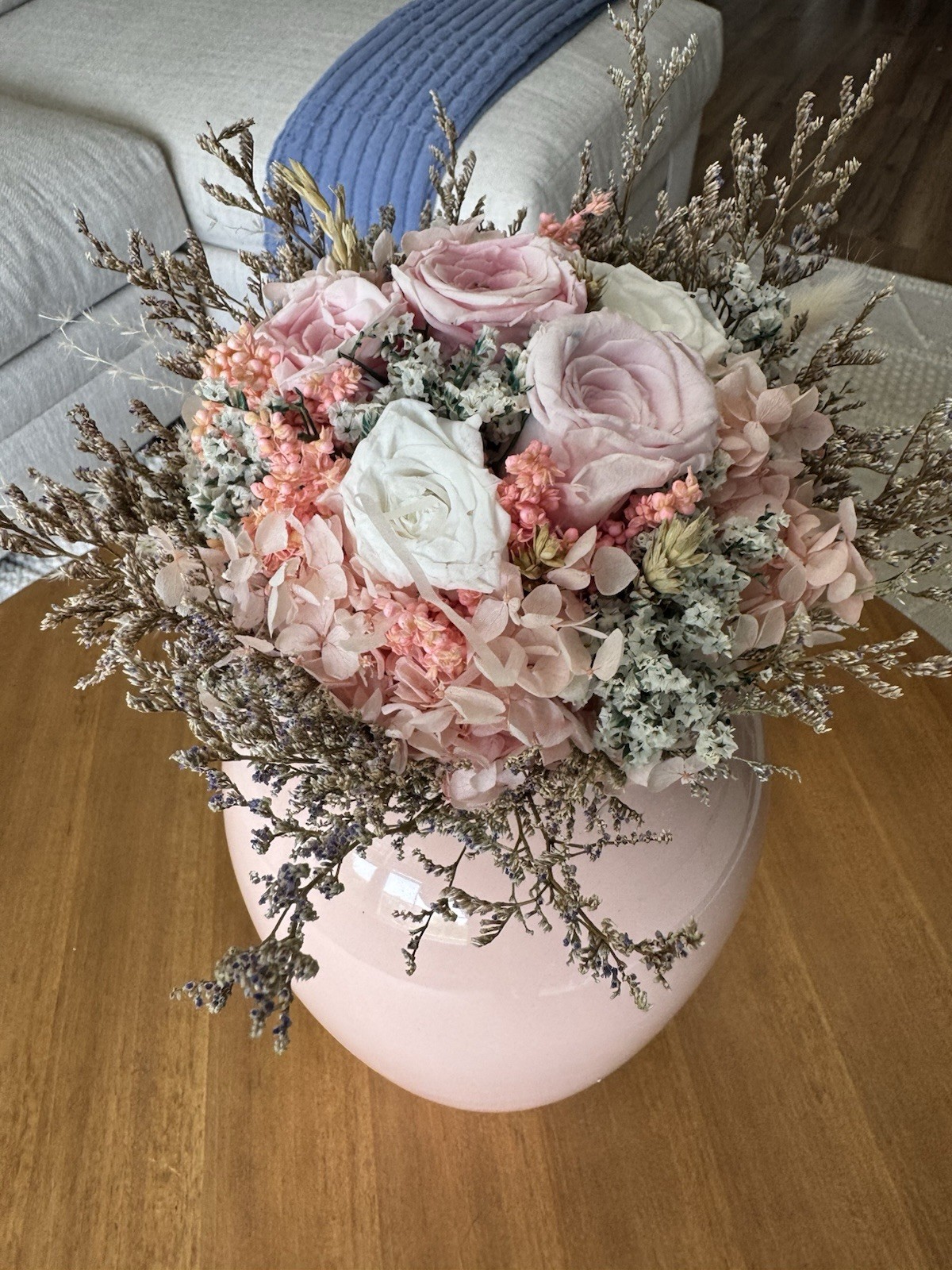 Preserved Flowers Bucket, Bridal Bucket, Preserved Flowers Gift