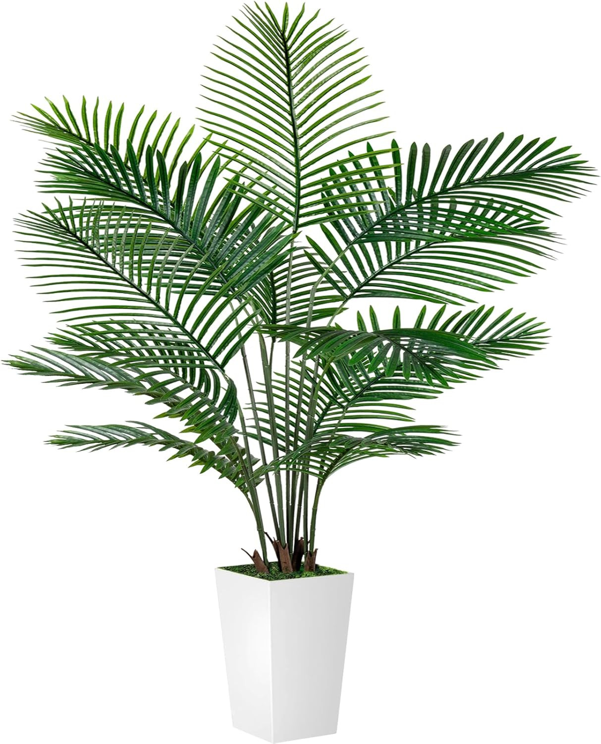 VIVATREES Palm Tree 6FT Artificial, 72In Tall Faux Palm Tree with 15.7 White Pla