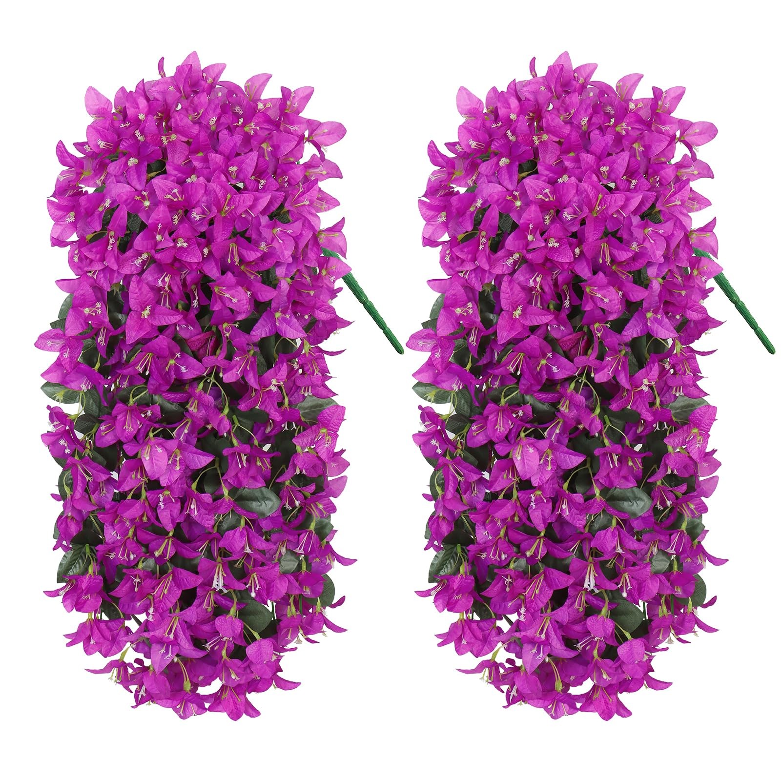 2PCS Faux Bougainvillea UV Resistant Artificial Flowers Plants for Outdoors F…