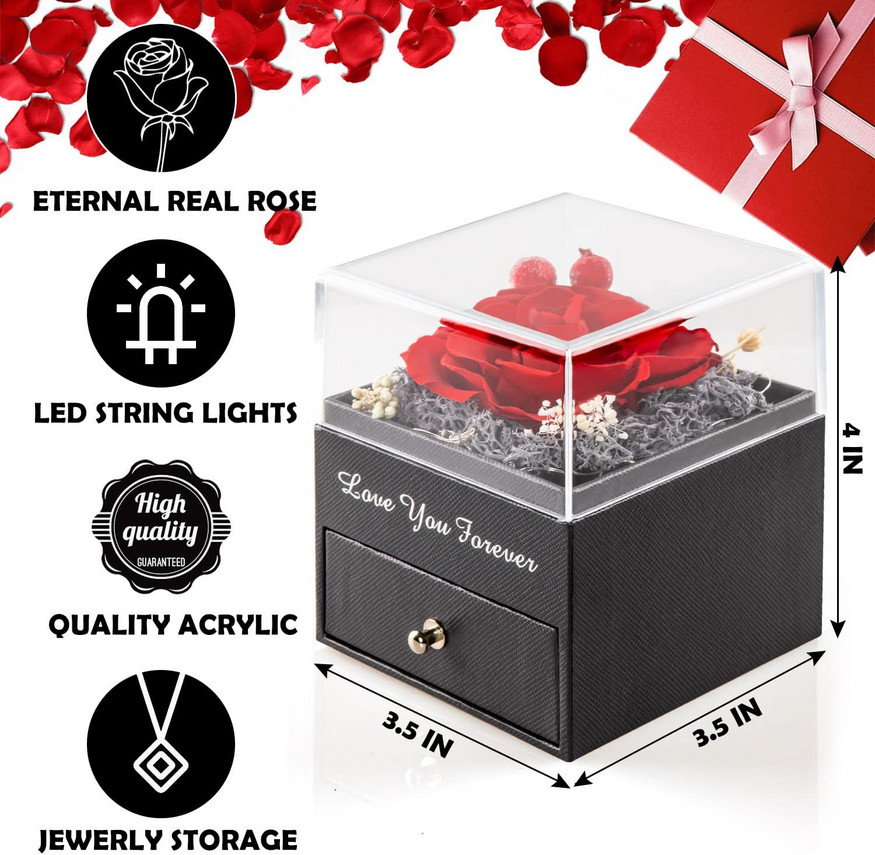 Preserved Real Roses – Anniversary, Mother’s Day, Valentine’s & Birthday Gifts f