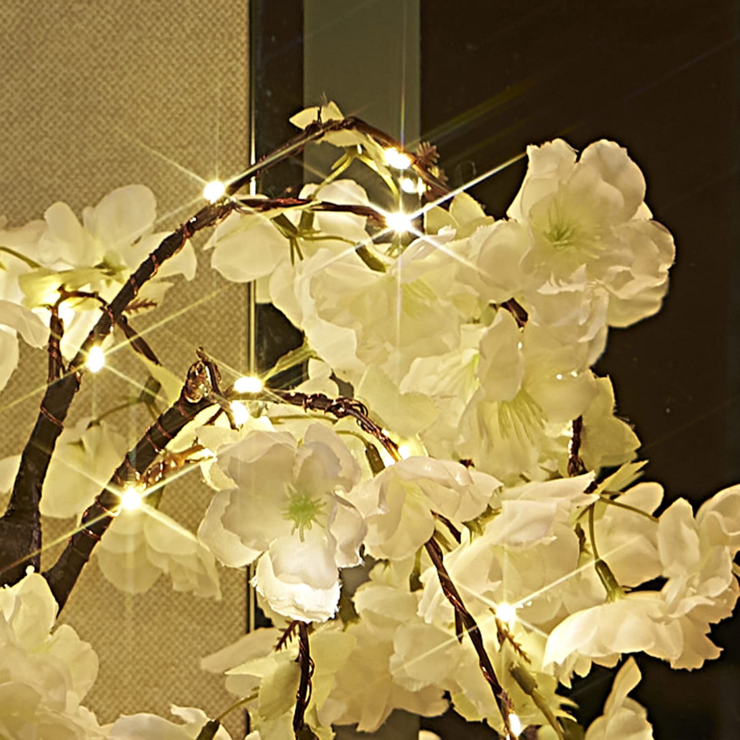 Cherry Blossom Tree Fairy Lights Battery/USB Powered Timer 18 Inch Table Decor