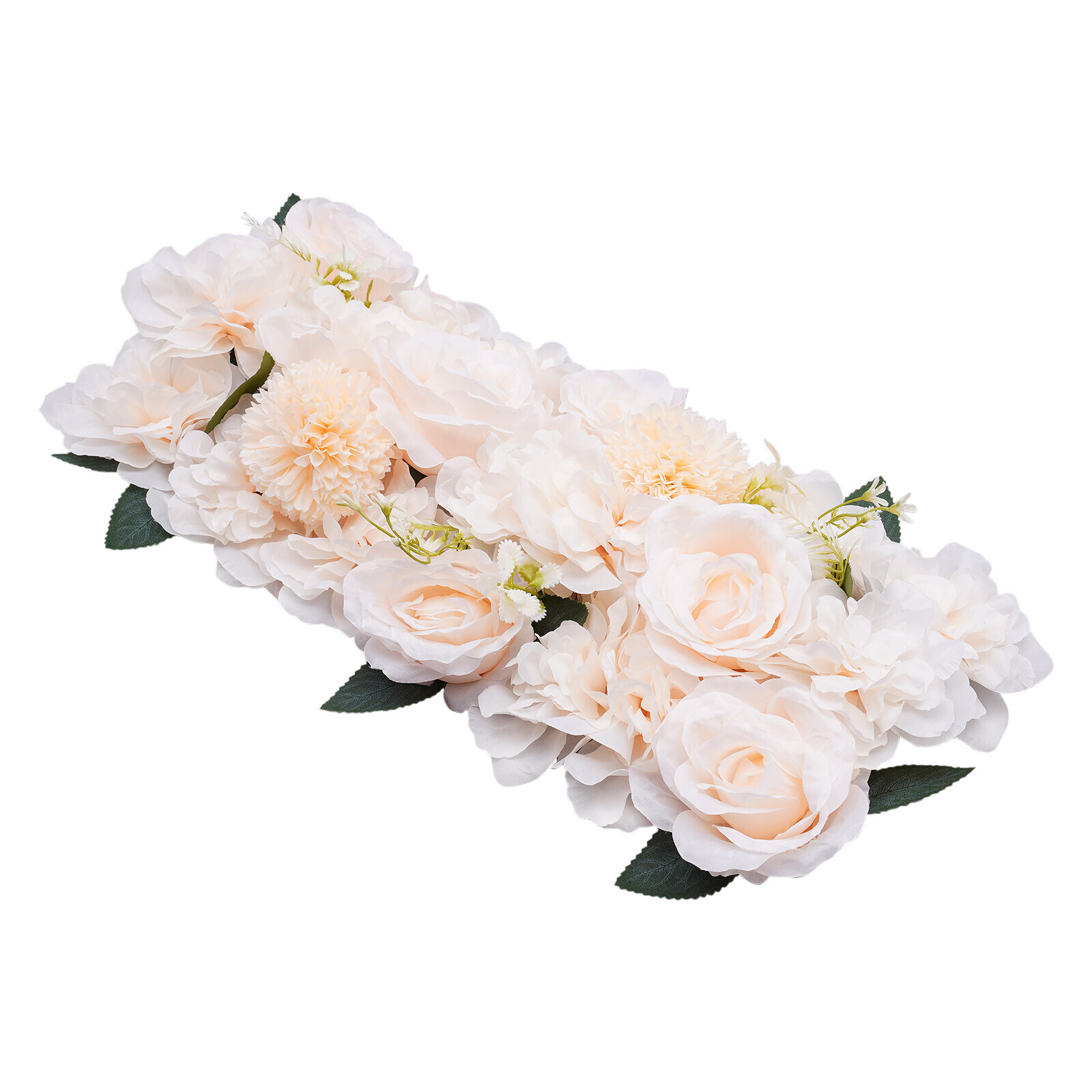10 Pcs Dining Table Flower Centerpiece Champagne Silk Rose for Wedding 52*28cm