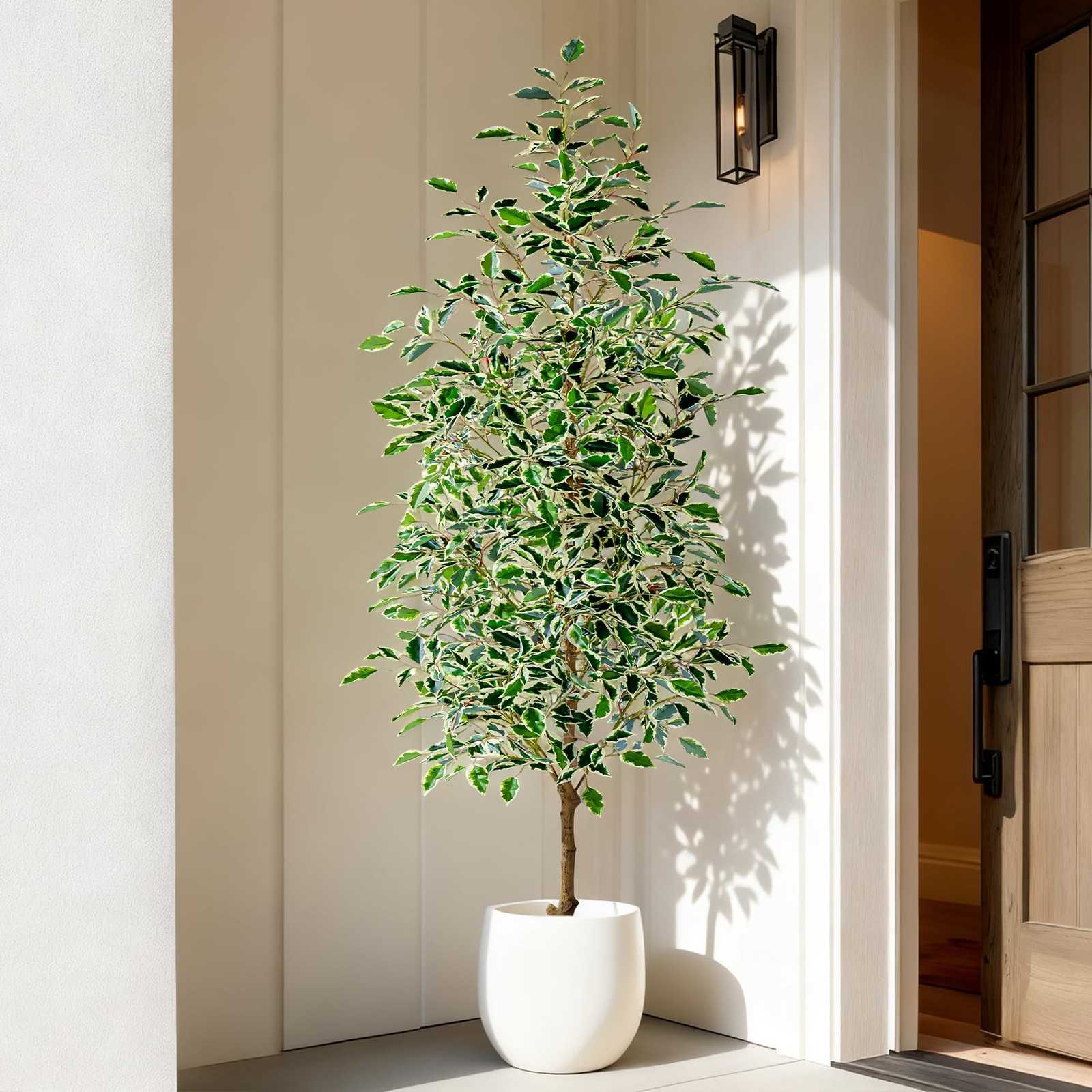 Bailikang 6FT Artificial Ficus Trees Indoor Faux Trees Indoor Fake Floor Plant
